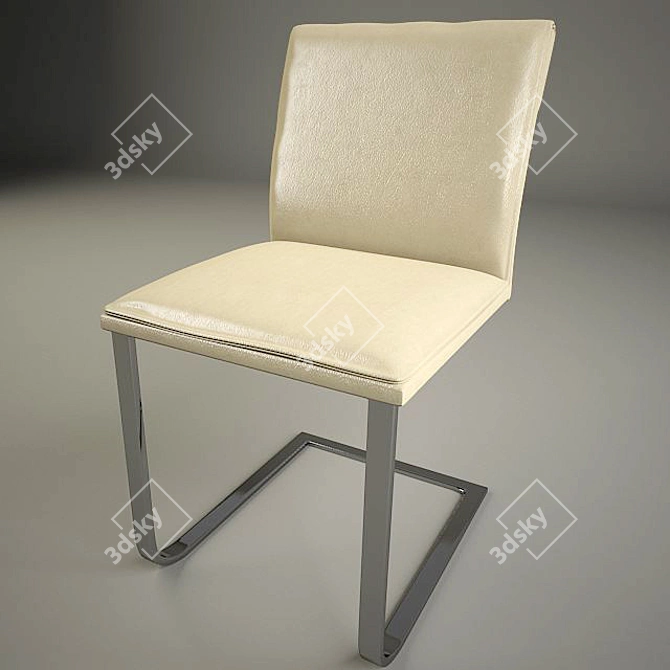 Contemporary Steel Liz Chair 3D model image 1