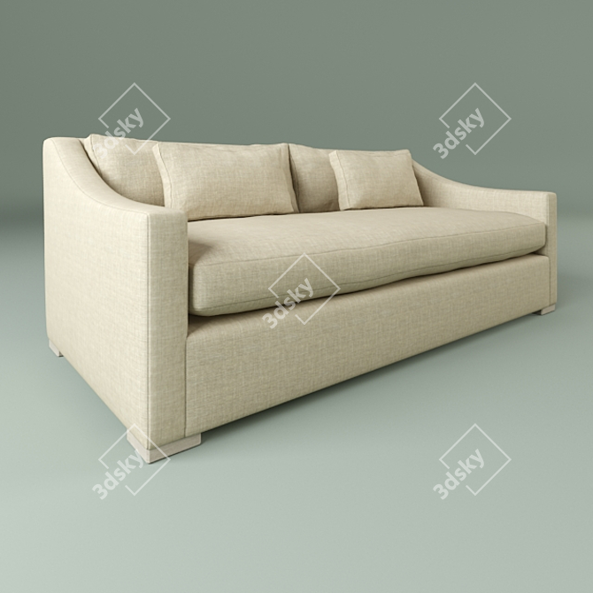 Classic Puffy Sleeper Sofa, Gramercy Home 3D model image 1