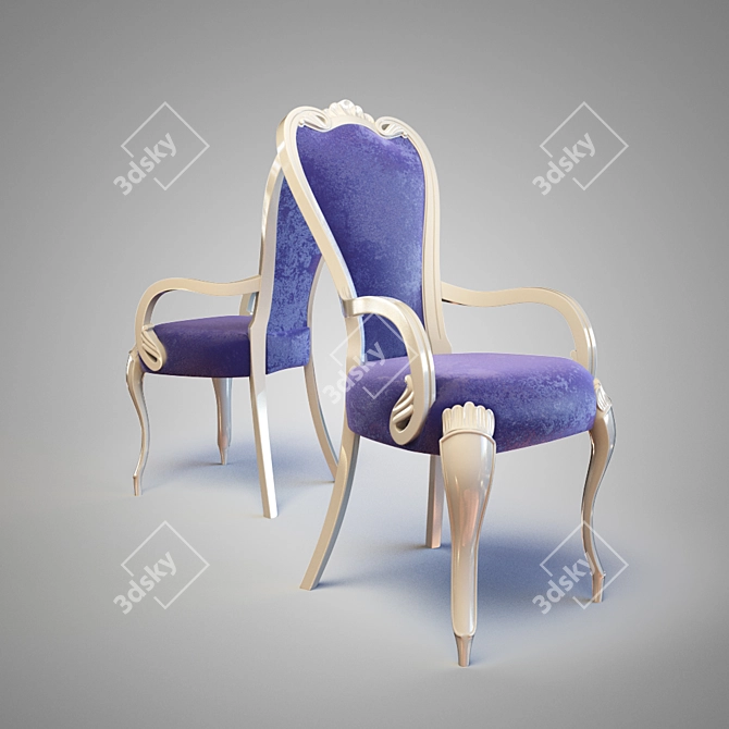 Elegant Classic Chair 3D model image 1