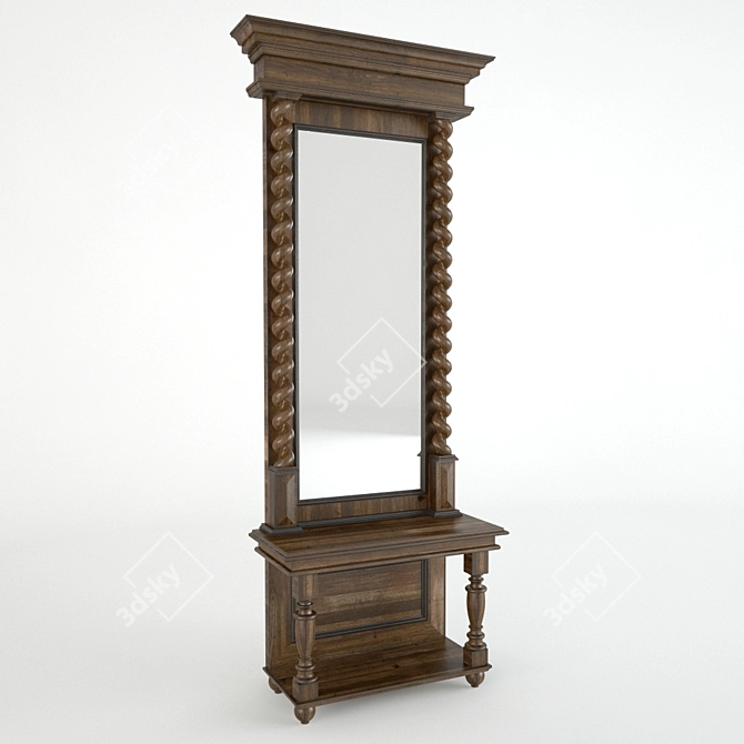 Console Mirror 3D model image 1