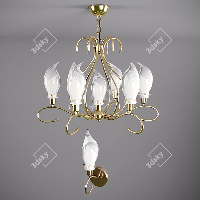 Elegant Odeon Cardaria Lighting 3D model image 1