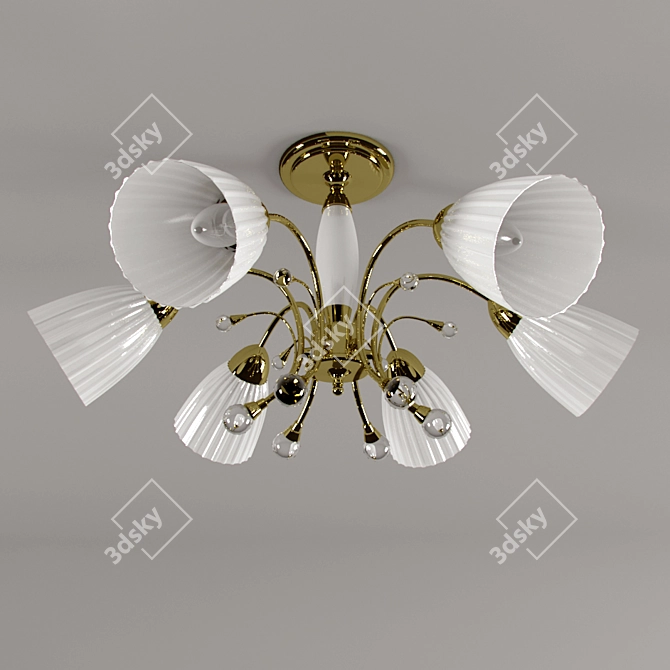 Elegance in Light: Charming Chandelier 3D model image 1