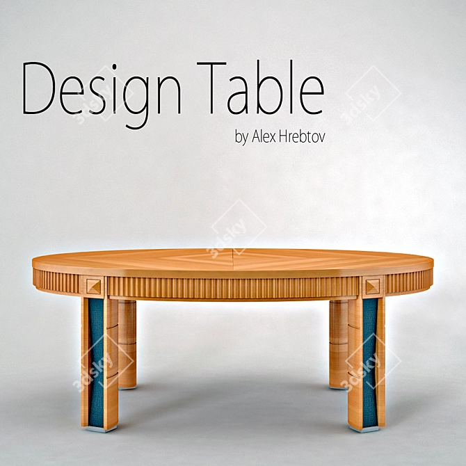 Elegant Dining Table - 210x130x75cm 3D model image 1