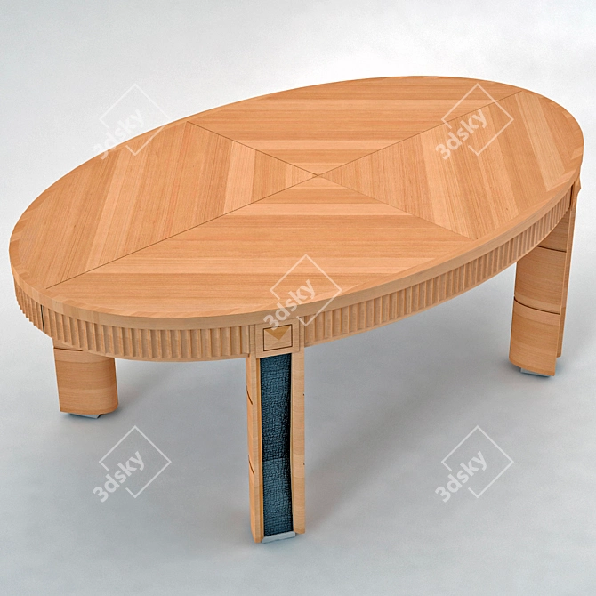 Elegant Dining Table - 210x130x75cm 3D model image 2