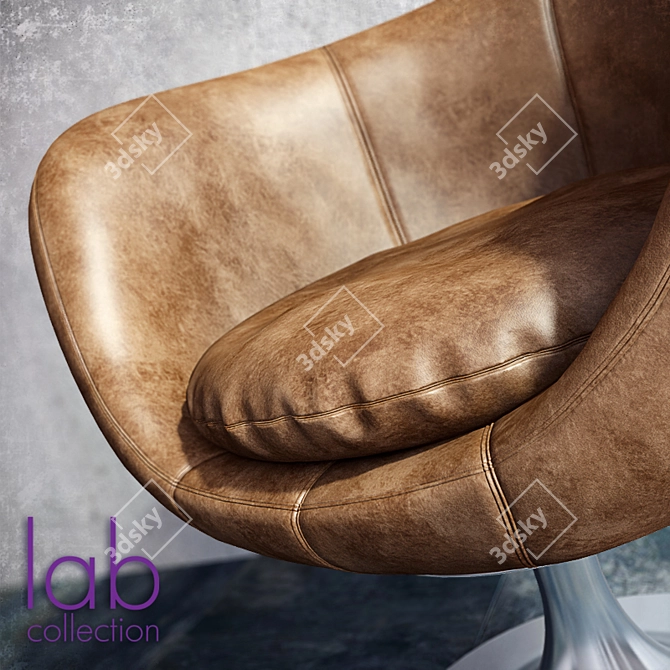 Modern Swivel Armchair: ZEROTTANTUNO 3D model image 2