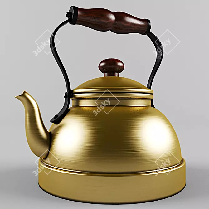 Classic Kettle - 19000 Polygons 3D model image 1