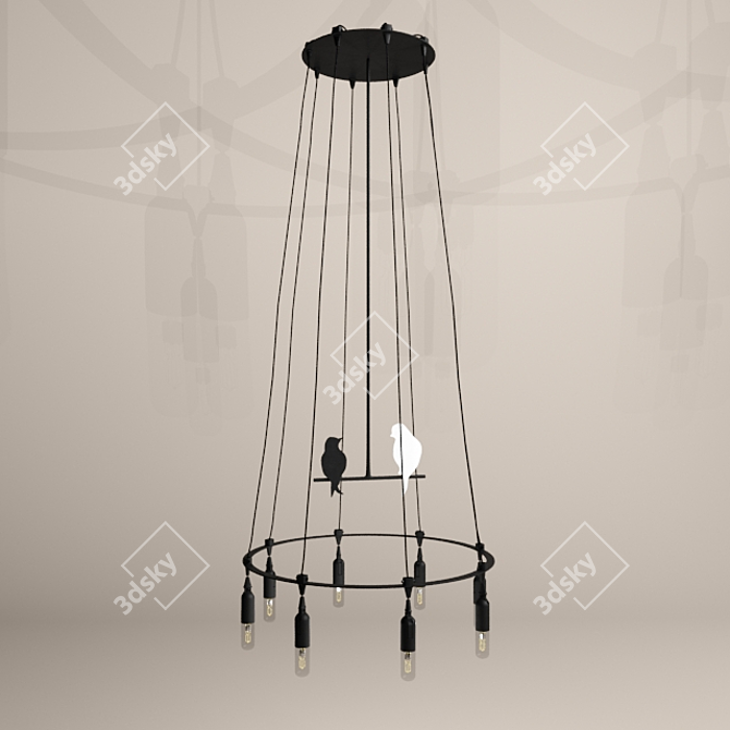 Karman "Birdy" Pendant Light 3D model image 1