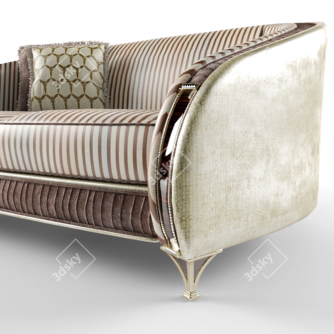 Classic Elegance: Double Sofa 3D model image 3