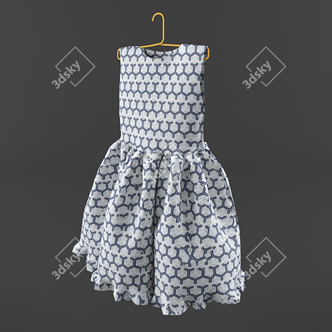 Title: Kids Texture Dress 3D model image 1