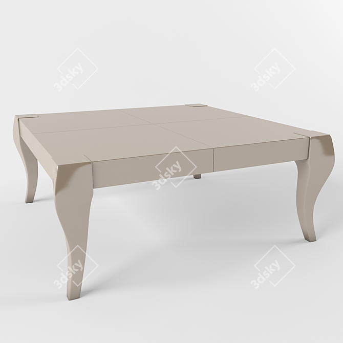 Elegant Wood Table 3D model image 1