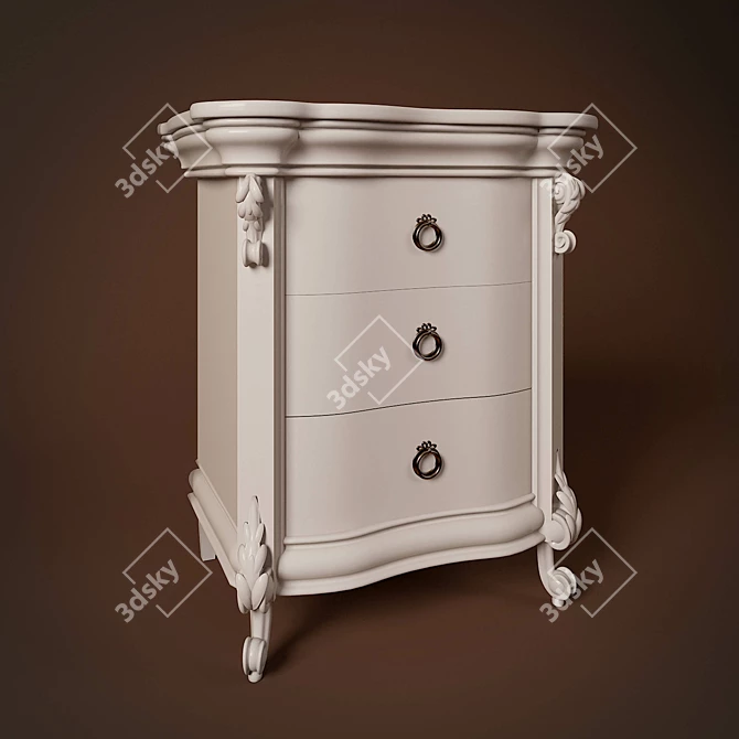 Elegant RICORDI Bedside Table 3D model image 1