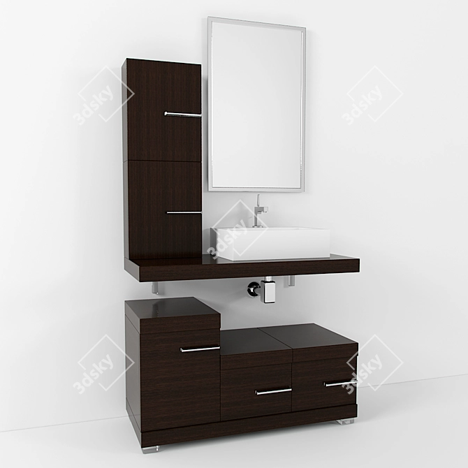 Modern INVE 107 Wardrobe Set 3D model image 1