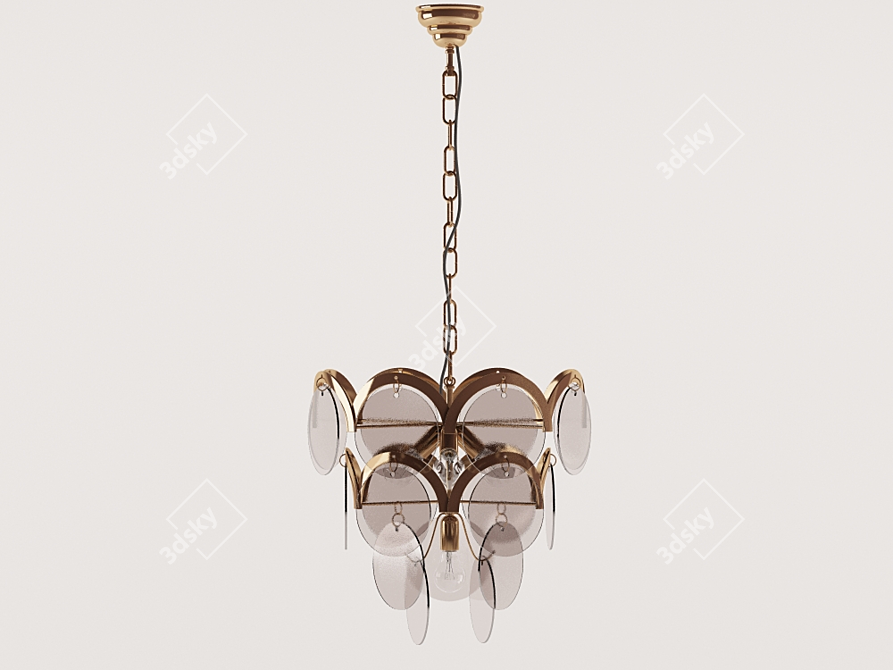 Elegant Orion Chandelier 3D model image 2