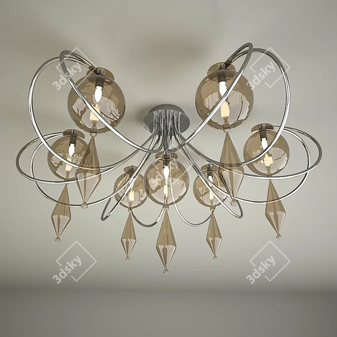 Luxurious Ceiling Light: Cangini Tucci Globo 3D model image 1