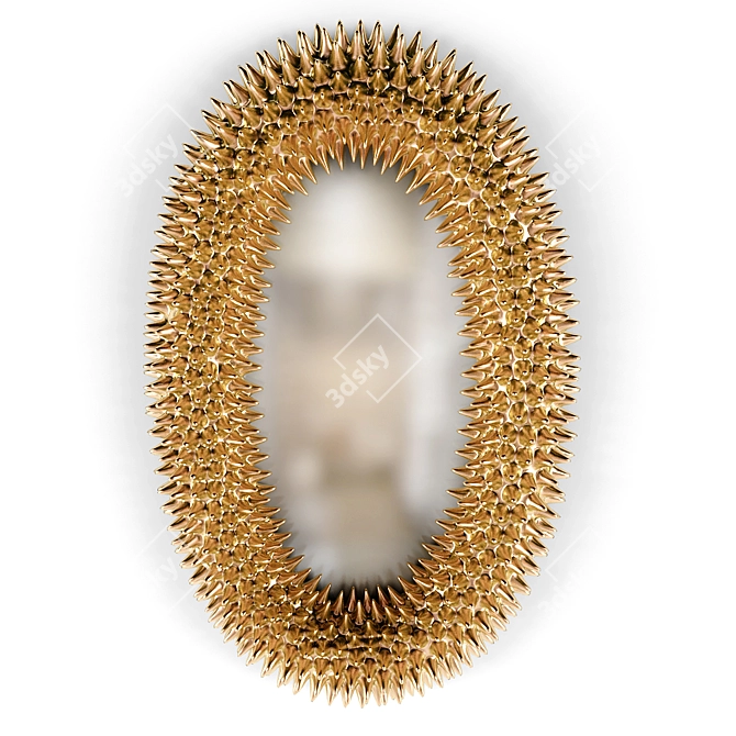 Nautical Gold Leaf Mirror 3D model image 1