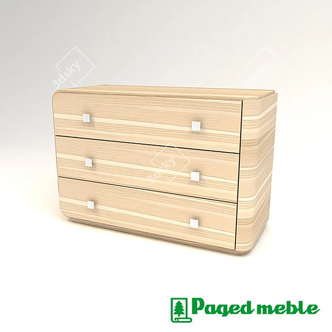 Paged Como Dresser: Sleek & Stylish 3D model image 1