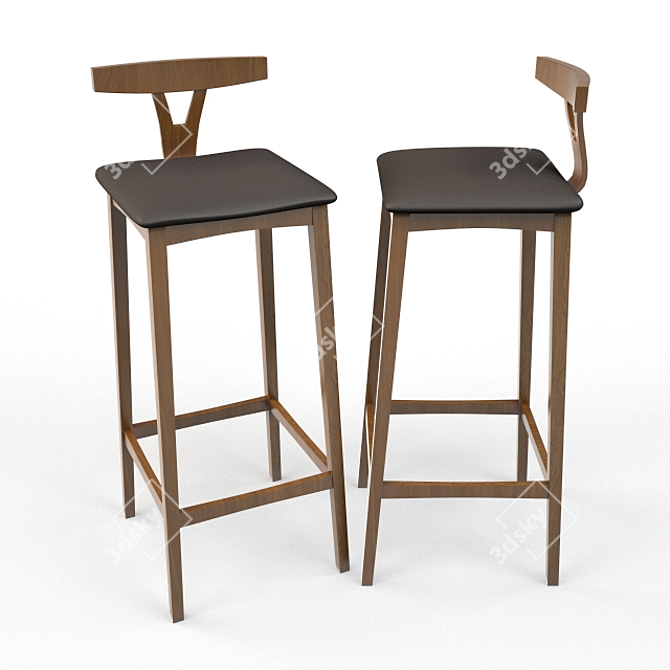 Modern Bar Stool | Современный Барный Стул 3D model image 1