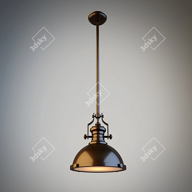 N-Light Ship Style Pendant 3D model image 2