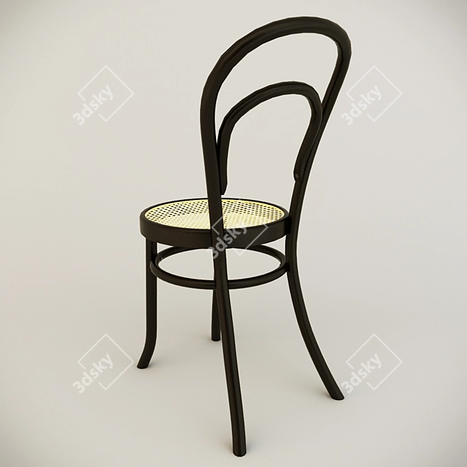 Classic Wood Chair: Simple Elegance 3D model image 2