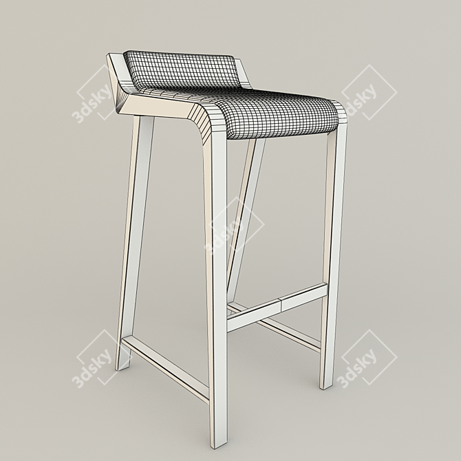 Modern Bar Stool – Sleek Design 3D model image 3