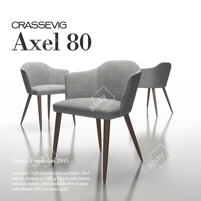 Crassevig Axel Chair: 3DS Max Vray Scene with Maps & Materials 3D model image 1
