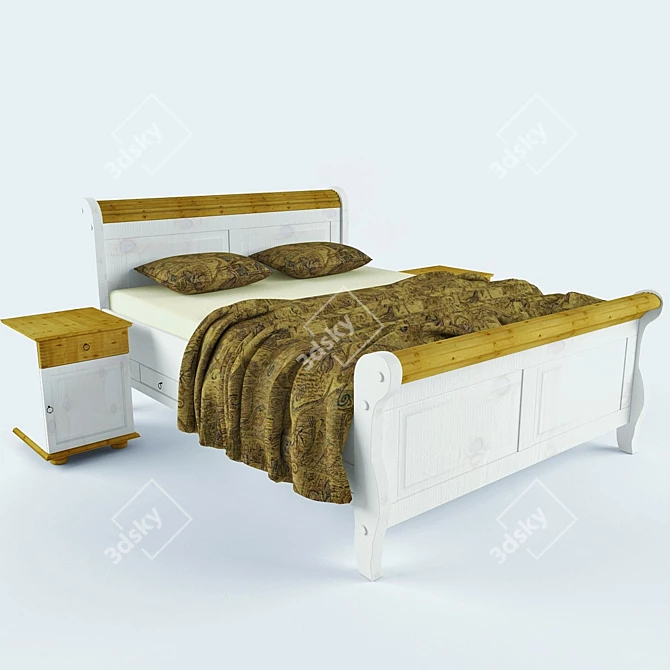 Oslo Macau Bedroom Set 3D model image 1