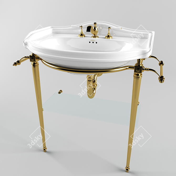 Regal Wash Basin 3D model image 2