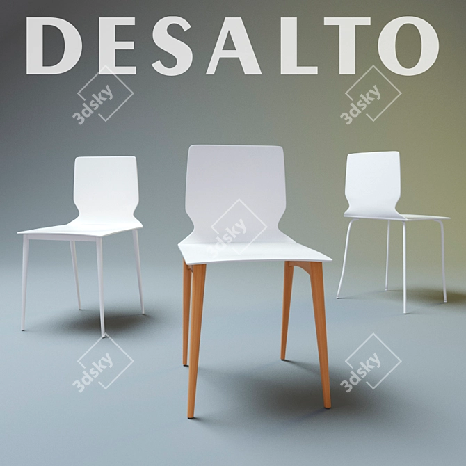 Desalto Minimalist Chairs 3D model image 1