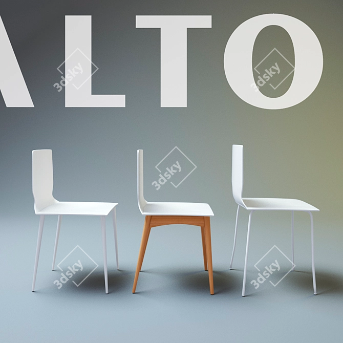 Desalto Minimalist Chairs 3D model image 2