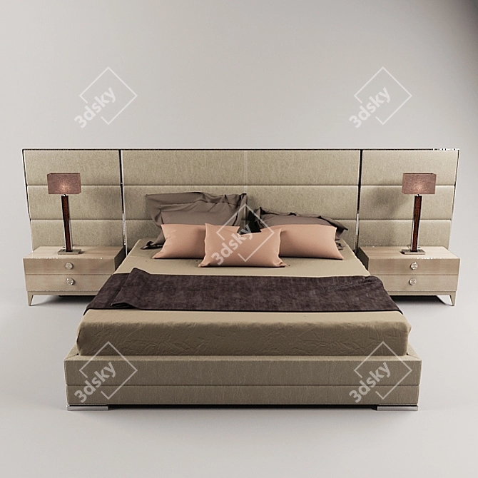 Malerba "M Place" Bed Set 3D model image 1