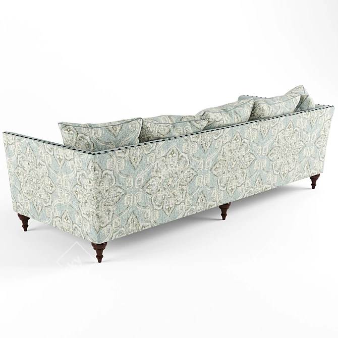 Elegant Victory Classic Sofa 3D model image 2