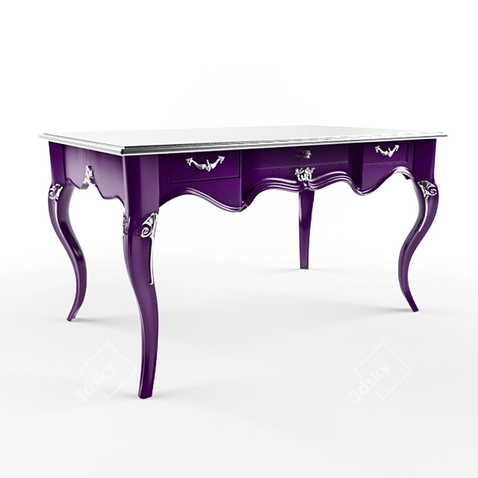 Elegant Wood Table 3D model image 1