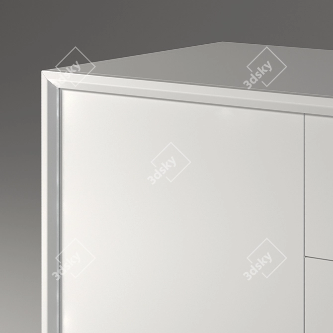 Matte 4-Drawer Chest 3D model image 2