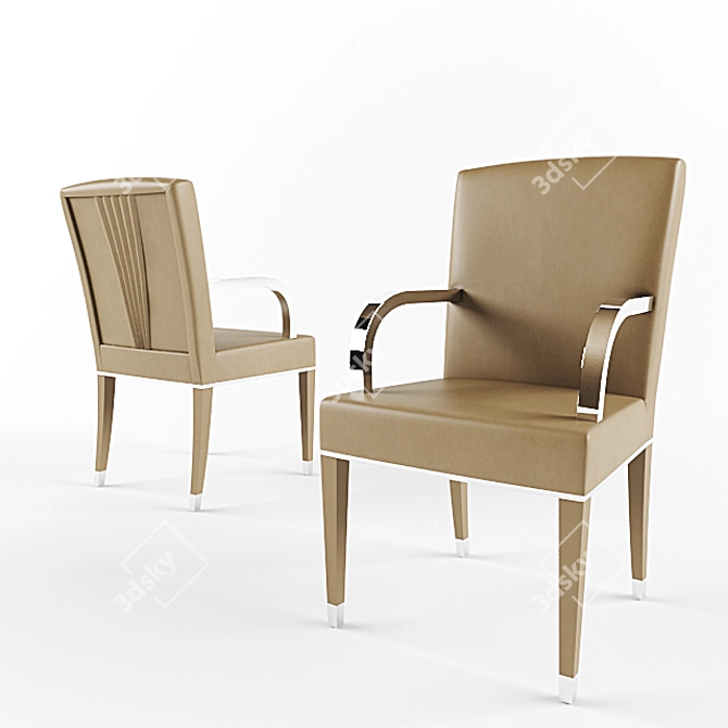 Plisse Luxe Chair 3D model image 1