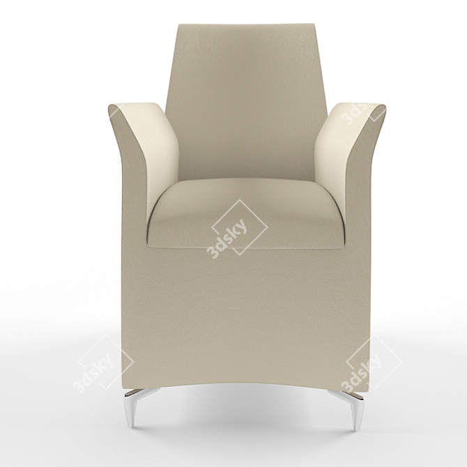 Elegant Dahlia Armchair 3D model image 2