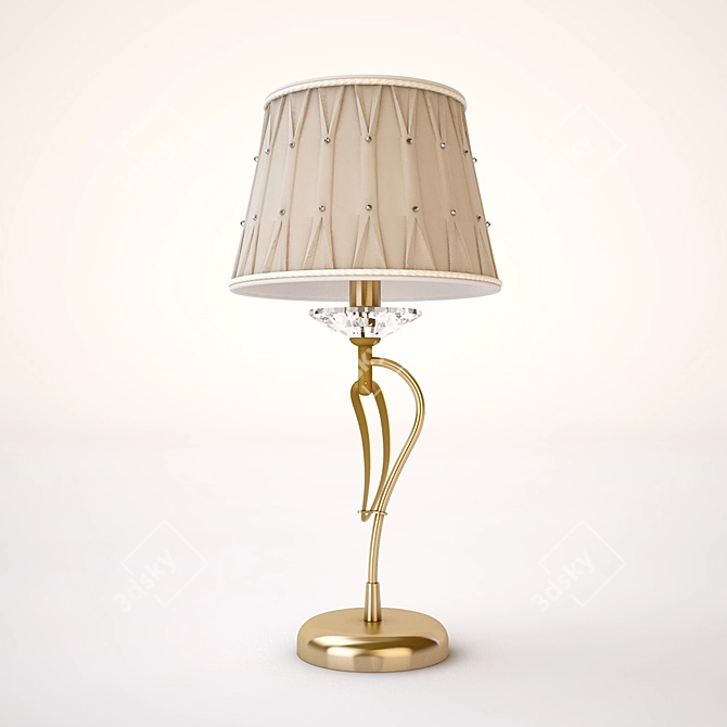 Elegant Beige Table Lamp 3D model image 1