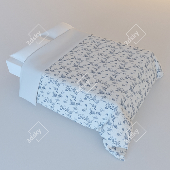  Dreamy Comfort: Luxury Bedding Set 3D model image 1