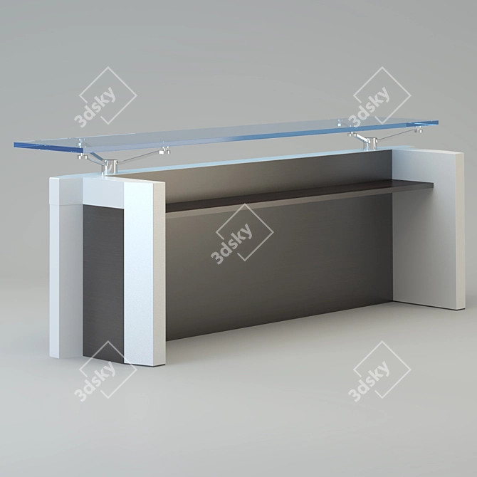 Modern Reception Desk 3D model image 2