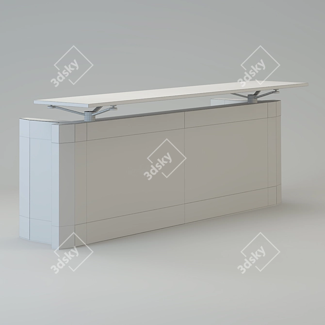 Modern Reception Desk 3D model image 3
