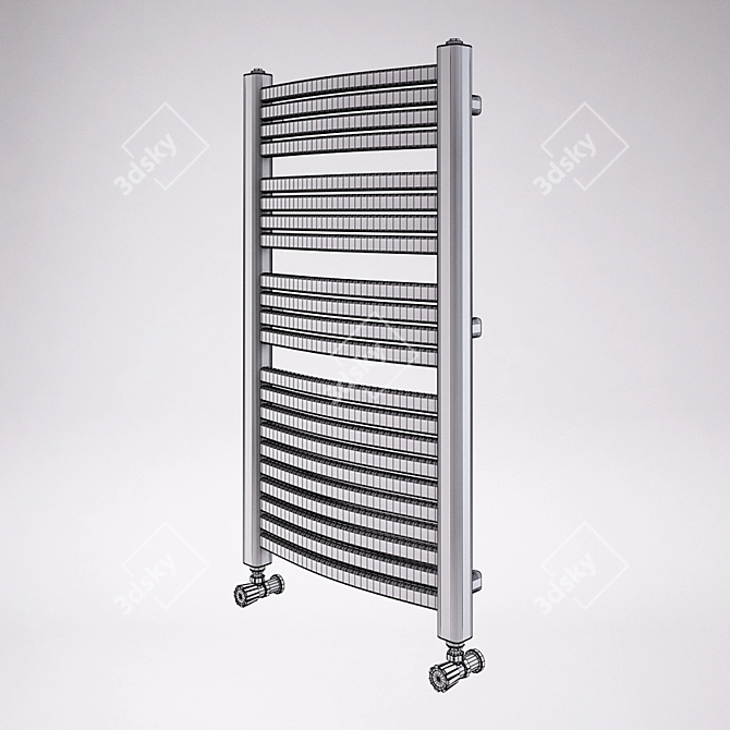 Efficient Wall-Mounted Radiator 3D model image 2