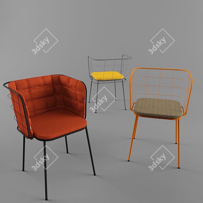 Stylish Jujube Chairs by Chairs & More 3D model image 1