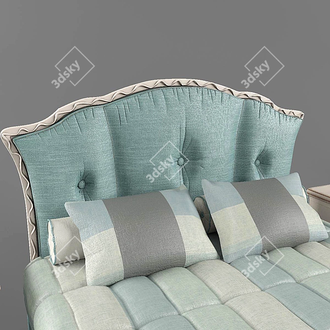 Greca Collection: Frari Bed & Drawer Set 3D model image 2