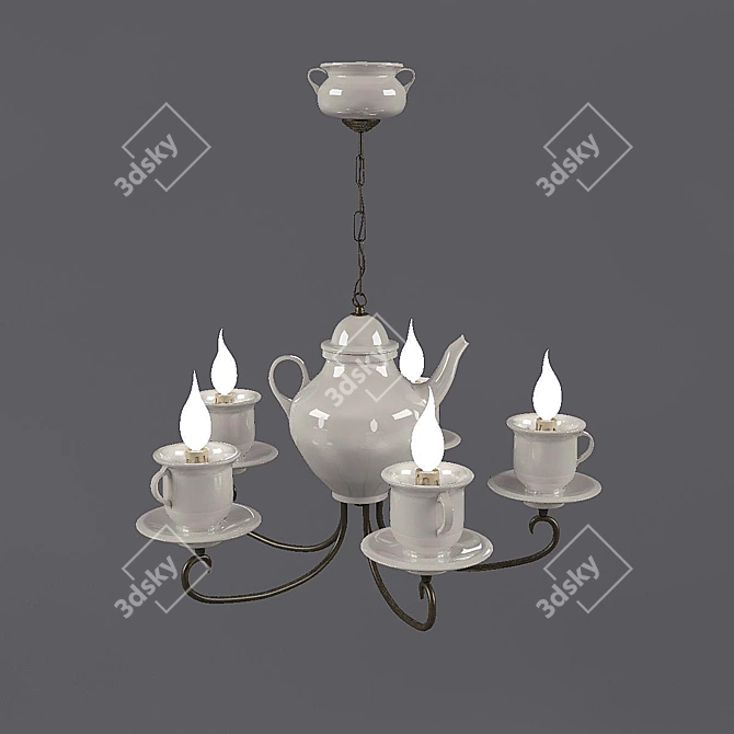 Ceramic Bellon Alfareros Chandelier 3D model image 1