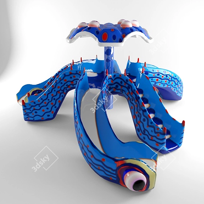 Playful Octopus Waterslide 3D model image 1