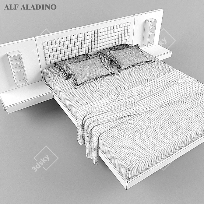 Elegant Alf Bed: Ultimate Comfort 3D model image 2