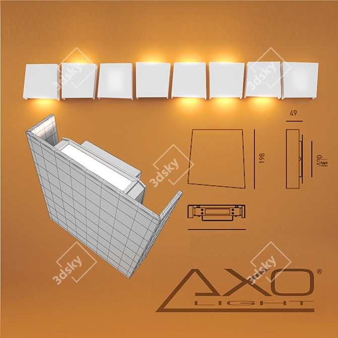 AURORA AXO Wall Lamp 3D model image 2