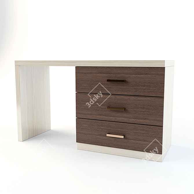 Modern Minimalist Wooden Table 3D model image 1