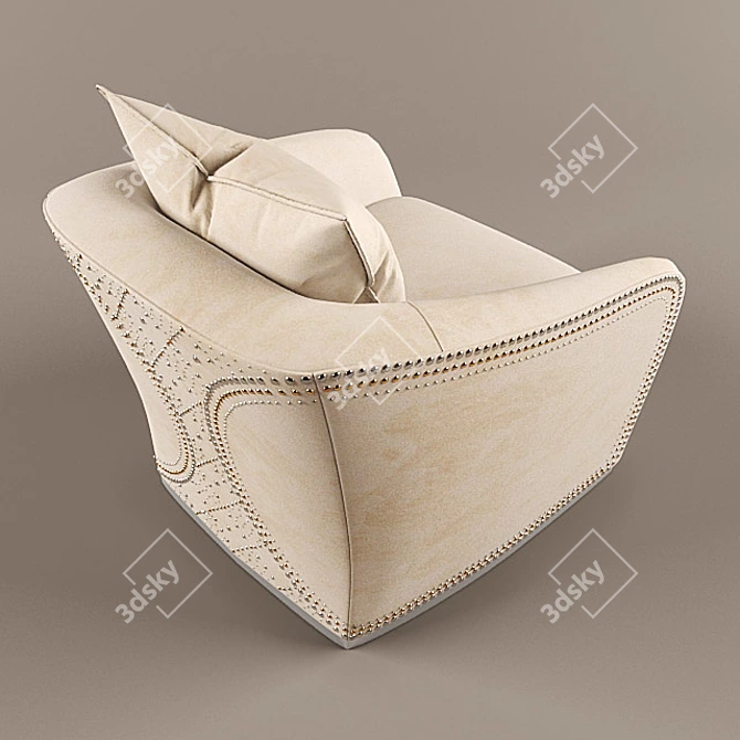 Elegant Timothy Armchair: Cappellini 3D model image 1