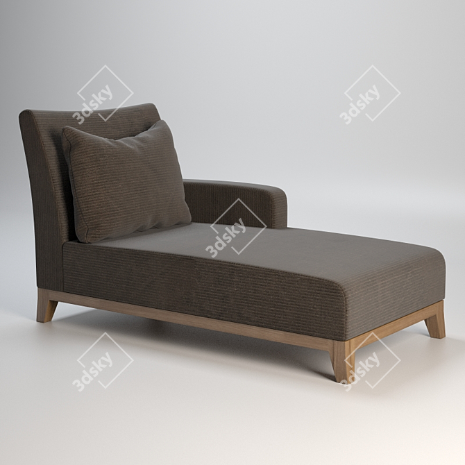 John Lewis Chaise Lounge 3D model image 1