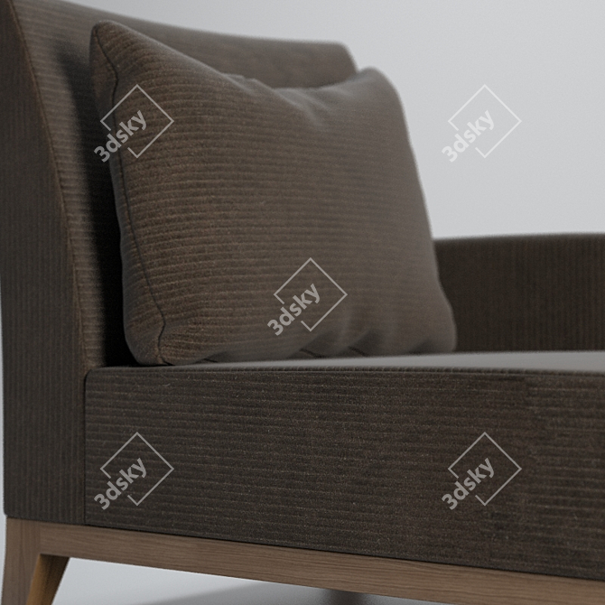 John Lewis Chaise Lounge 3D model image 2